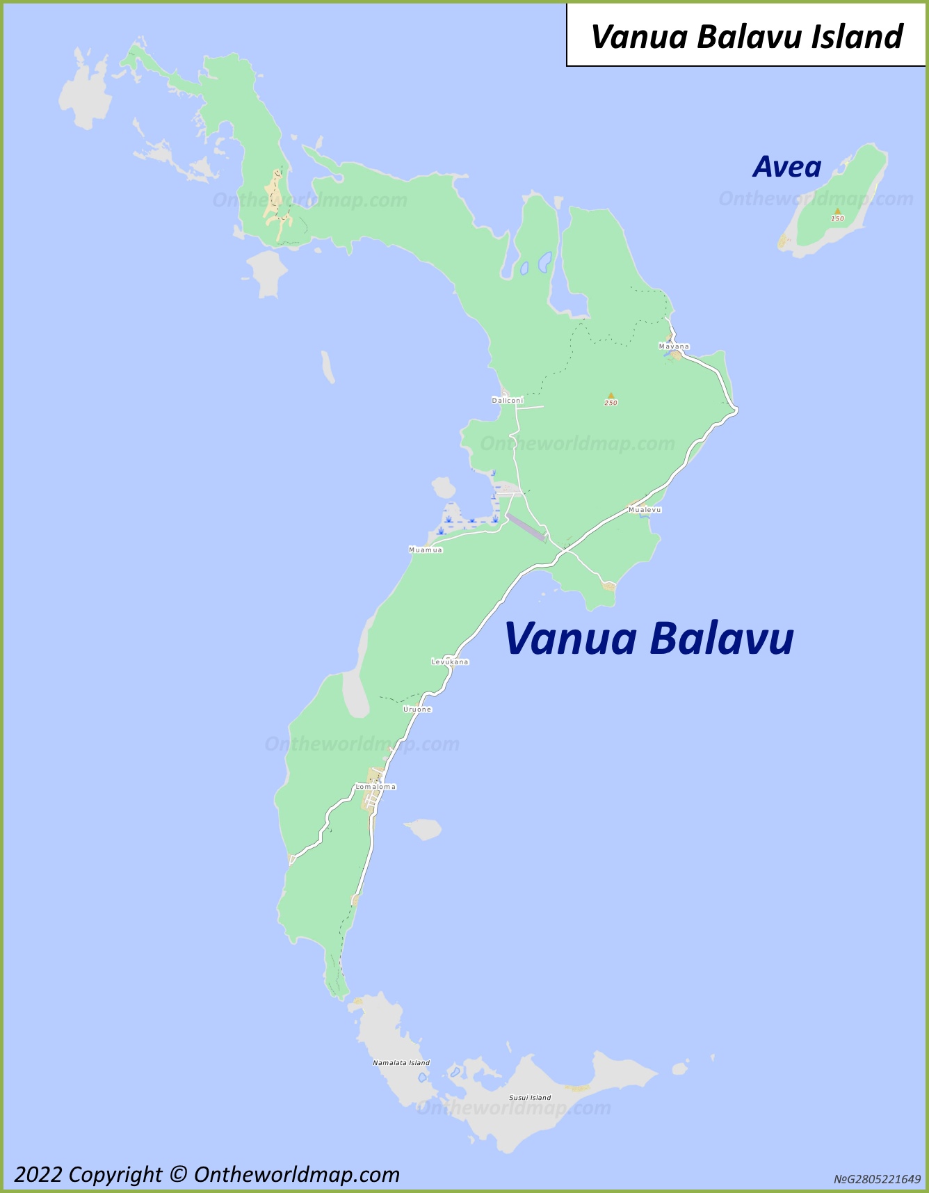 Map of Vanua Balavu Island