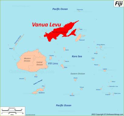 Vanua Levu Location Map