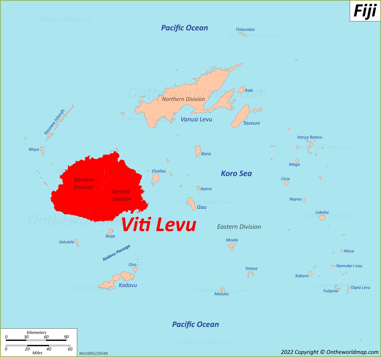 Viti Levu Fiji Map