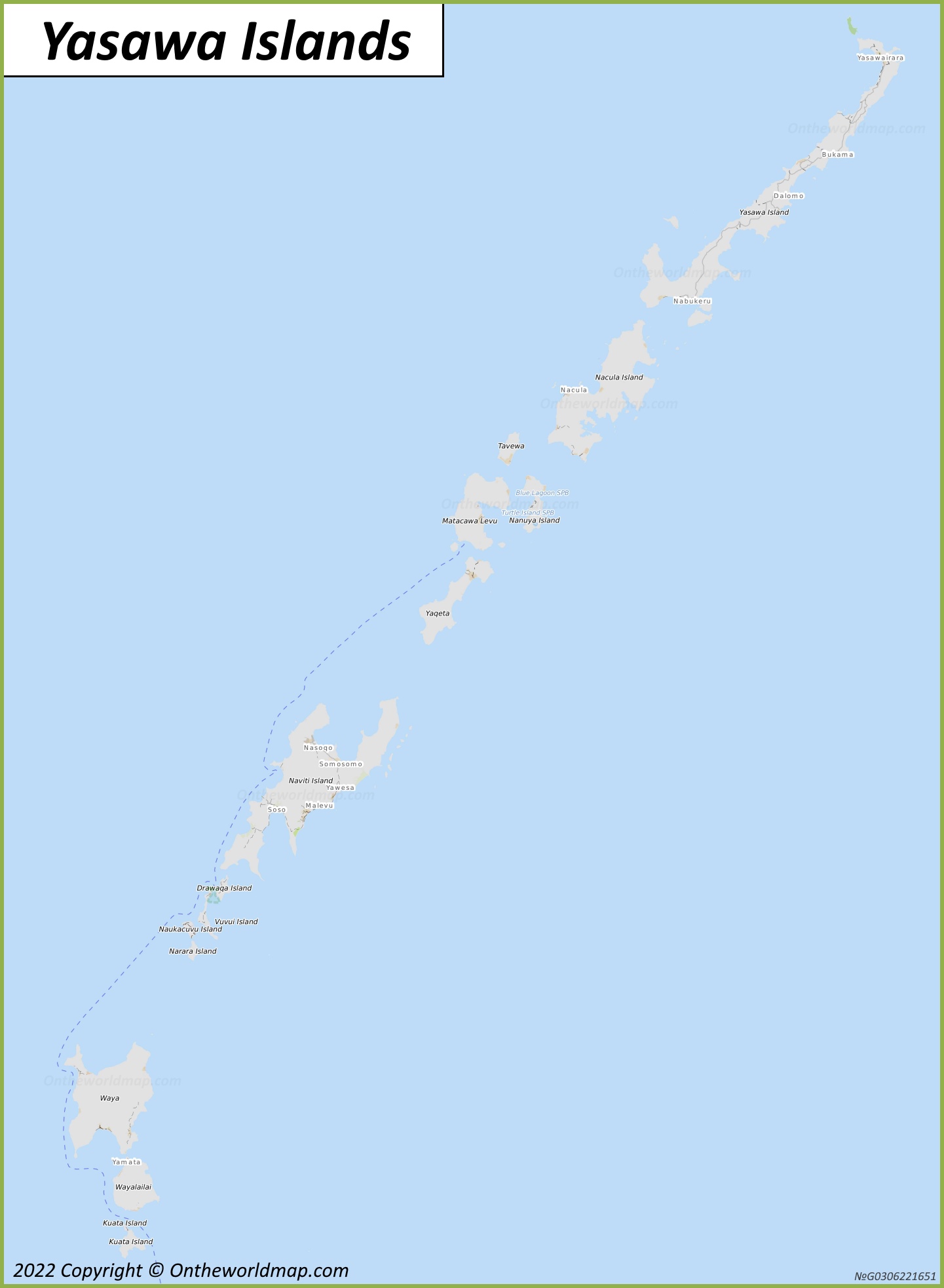 Map of Yasawa Islands