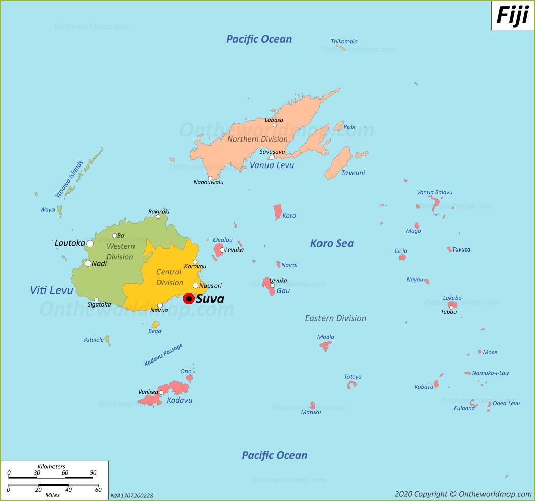Fiji Map Detailed Maps Of Republic Of Fiji