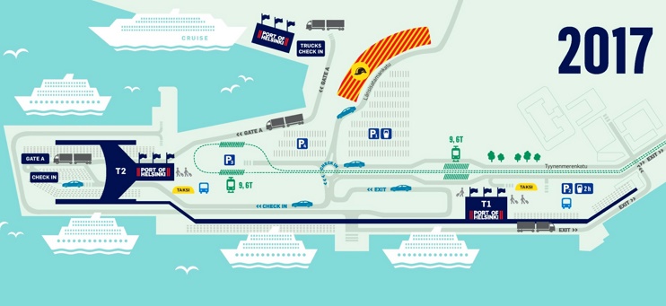 Helsinki Port map