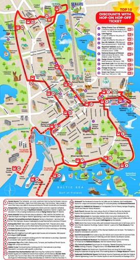 Helsinki sightseeing map