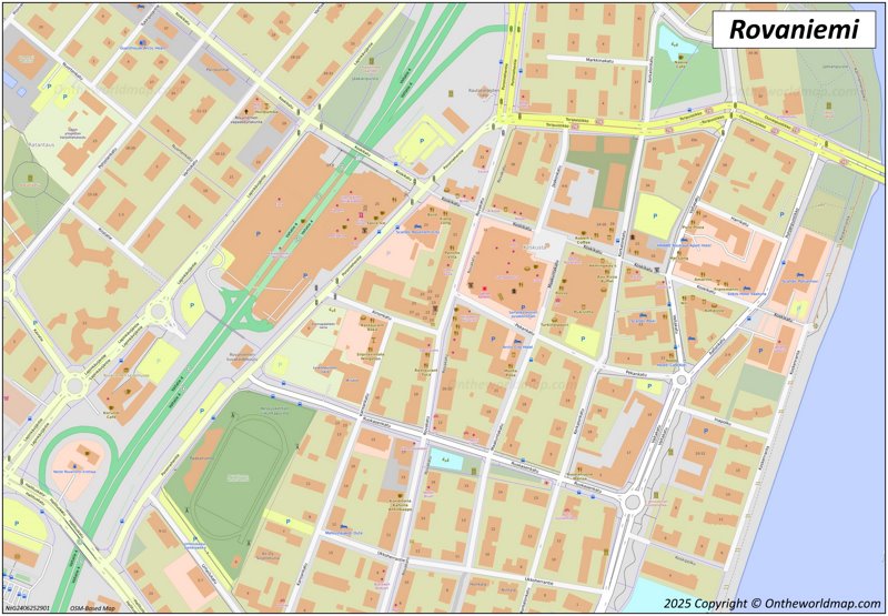 Map of City Centre of Rovaniemi