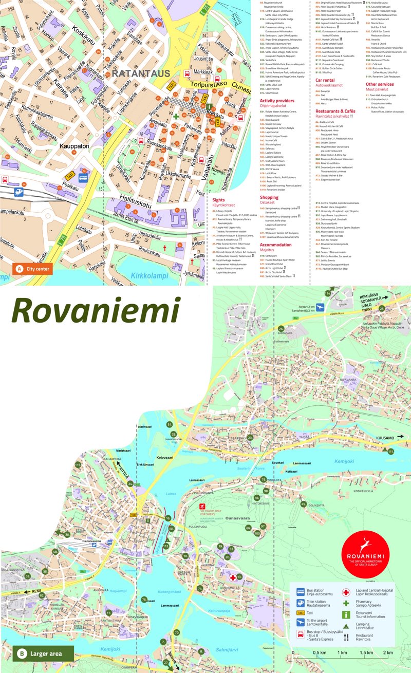 Rovaniemi Tourist Map