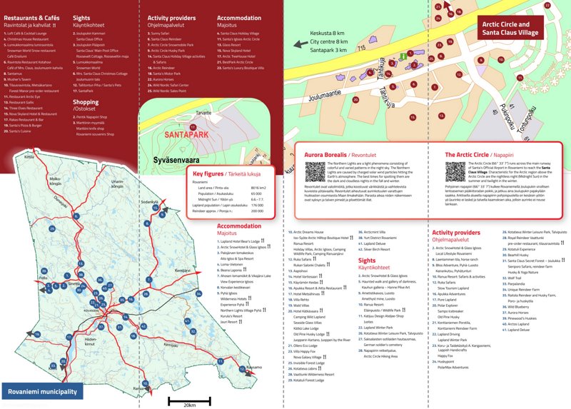 Arctic Circle and Santa Claus Village Map