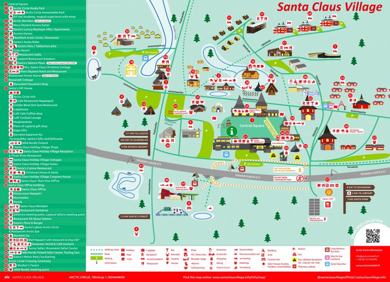 Santa Claus Village Map