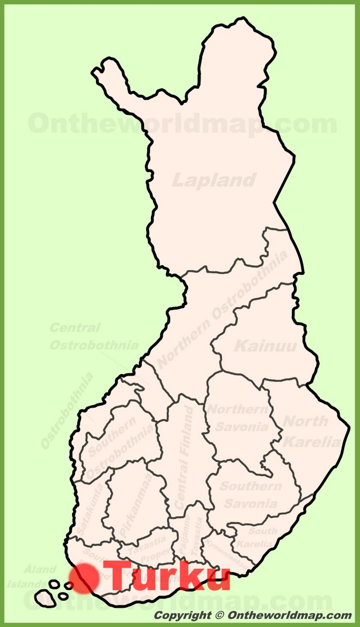 Turku location on the Finland Map