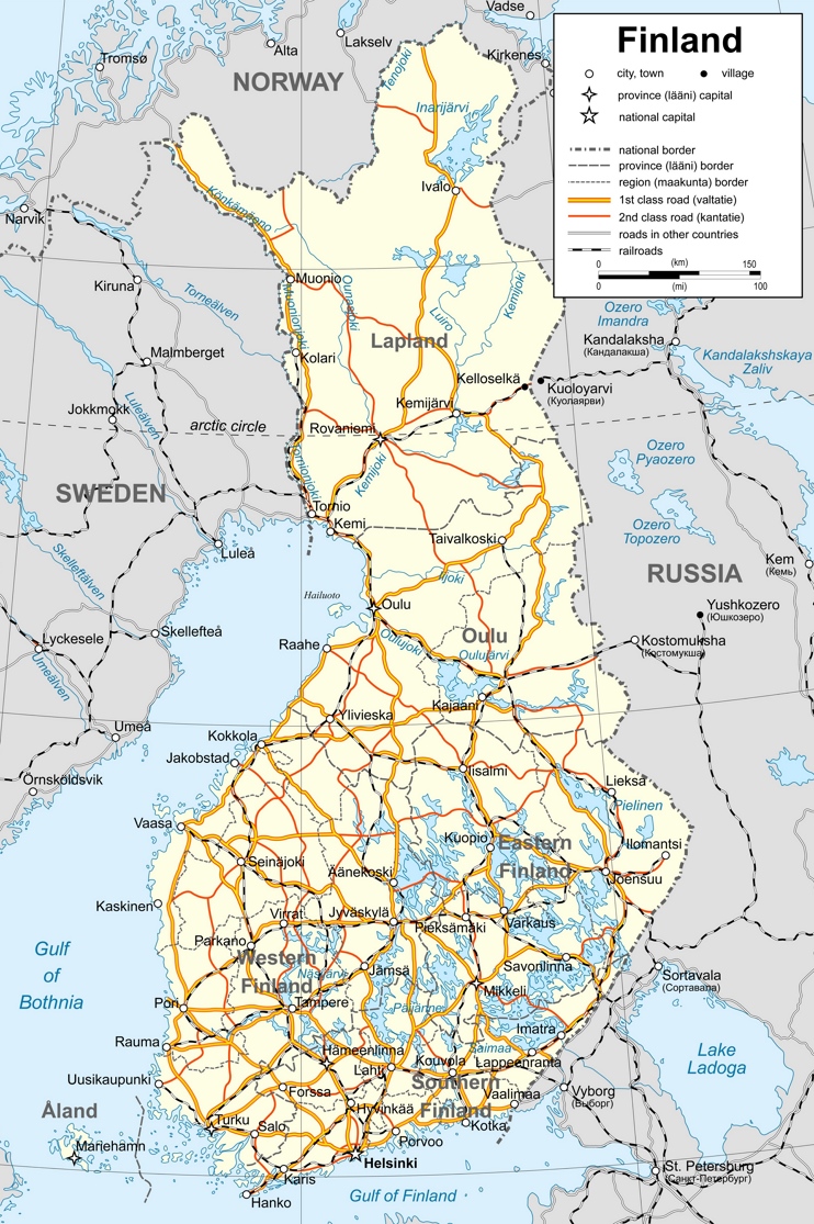 Finland political map