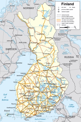 Finland political map