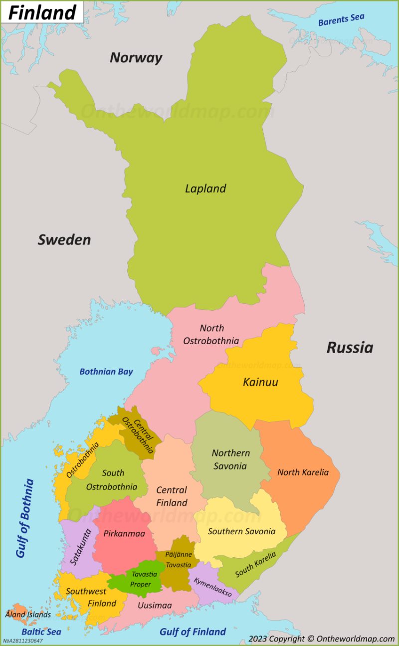 Finland Regions Map