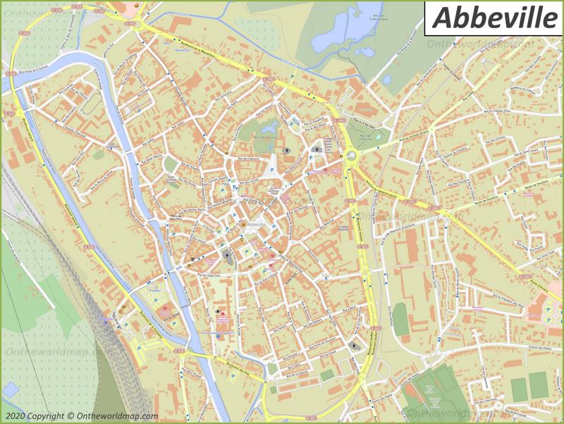 Detailed Map of Abbeville