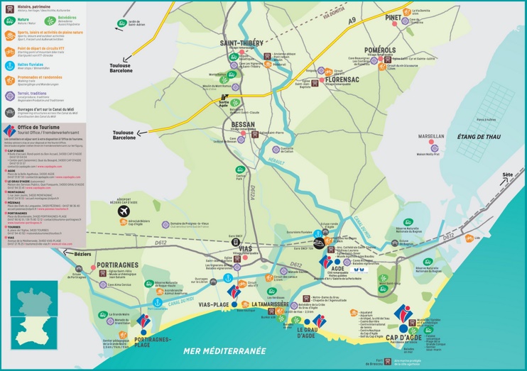 Agde area map