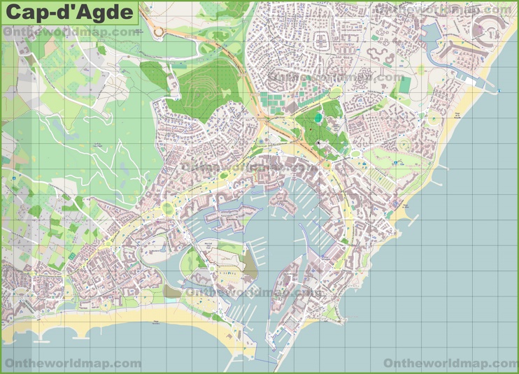 Cap d'Agde map