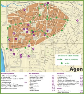 Agen tourist map