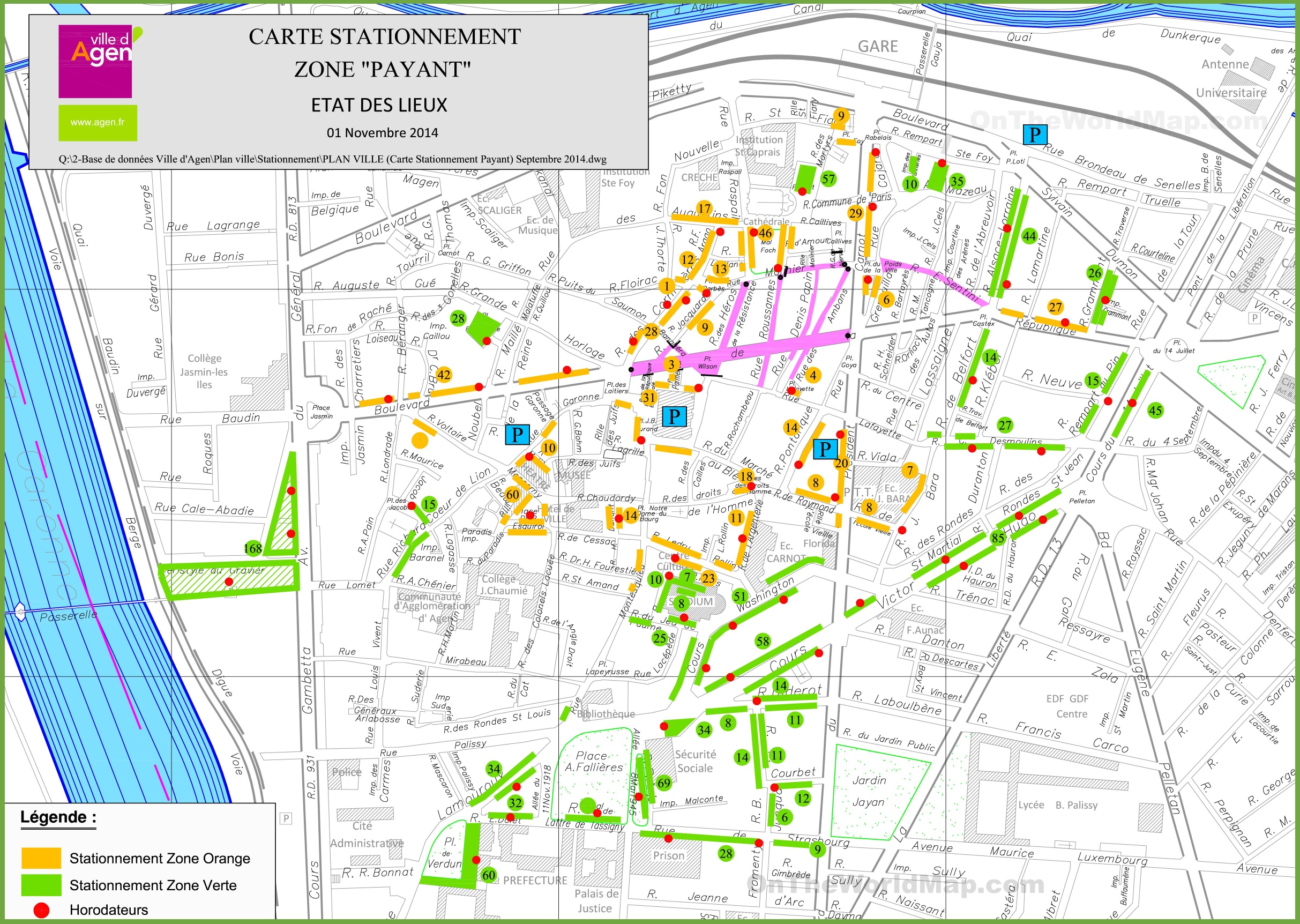 Large Detailed Map Of Agen Ontheworldmap
