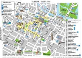 Amiens City Centre map