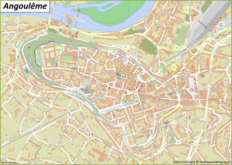 Angoulême Old Town Map