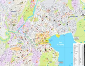 Annecy sightseeing map