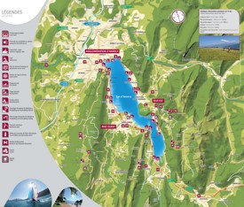 Tourist map of lake Annecy
