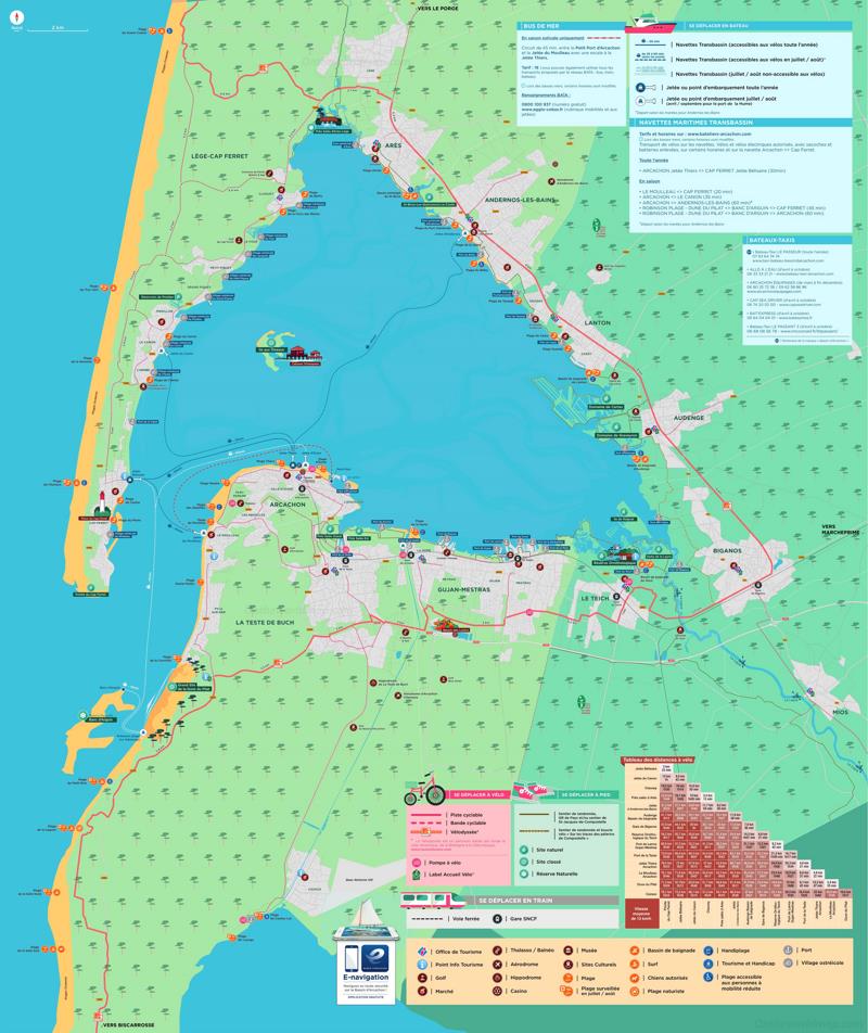 Arcachon Bay Bike Map