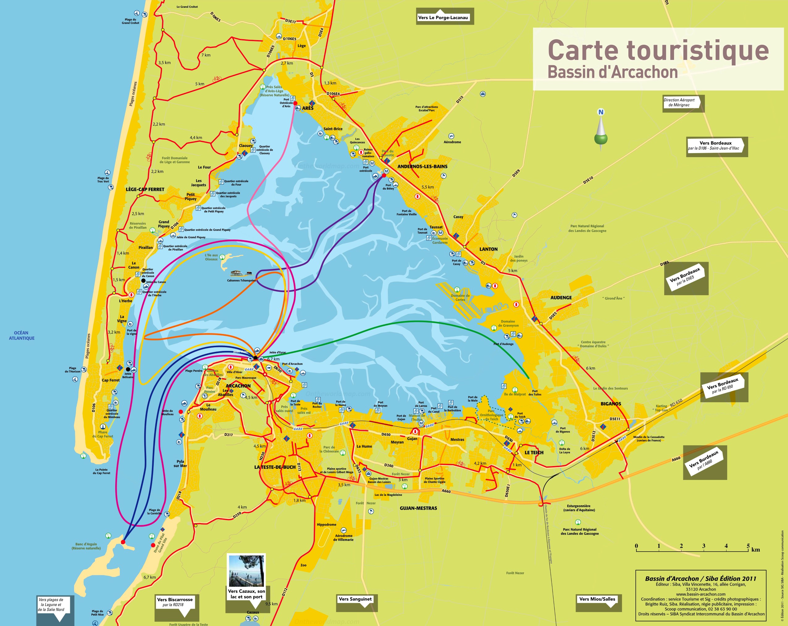 Arcachon Bay Tourist Map