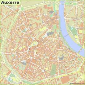 Auxerre City Center Map