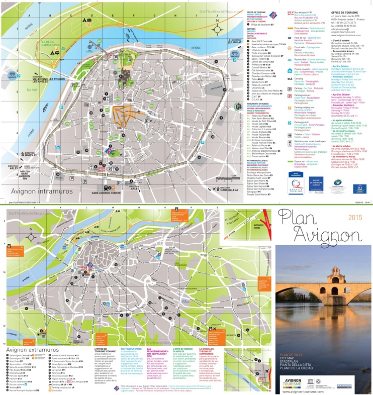 Avignon tourist map