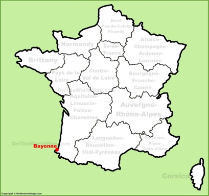 Bayonne Location Map