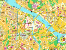 Bayonne tourist map