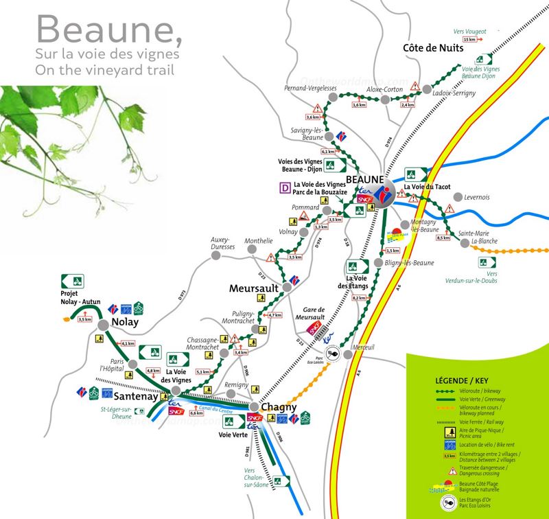 Beaune Area Bike Map