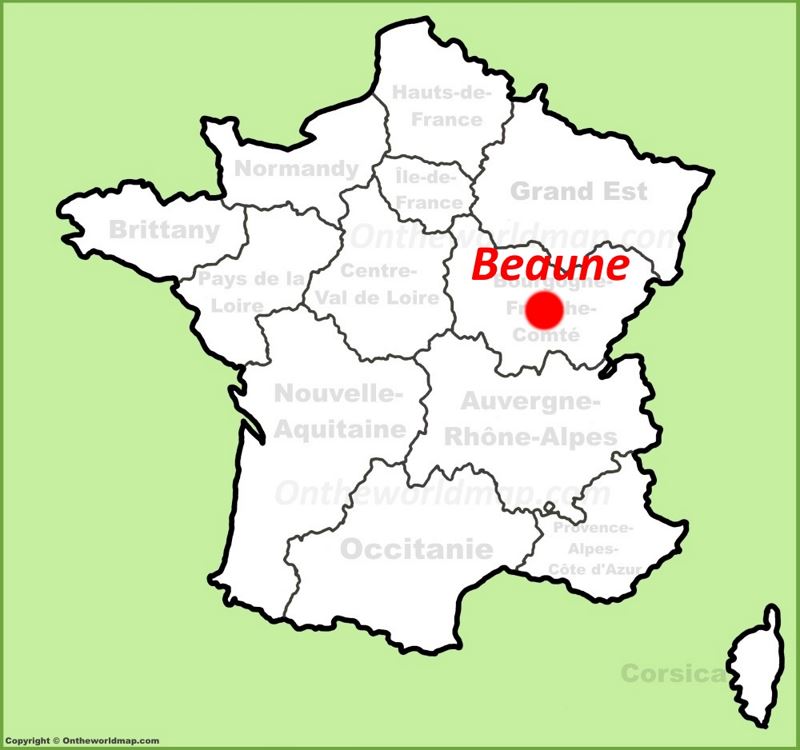 Beaune location on the France map