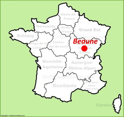 Beaune Location Map