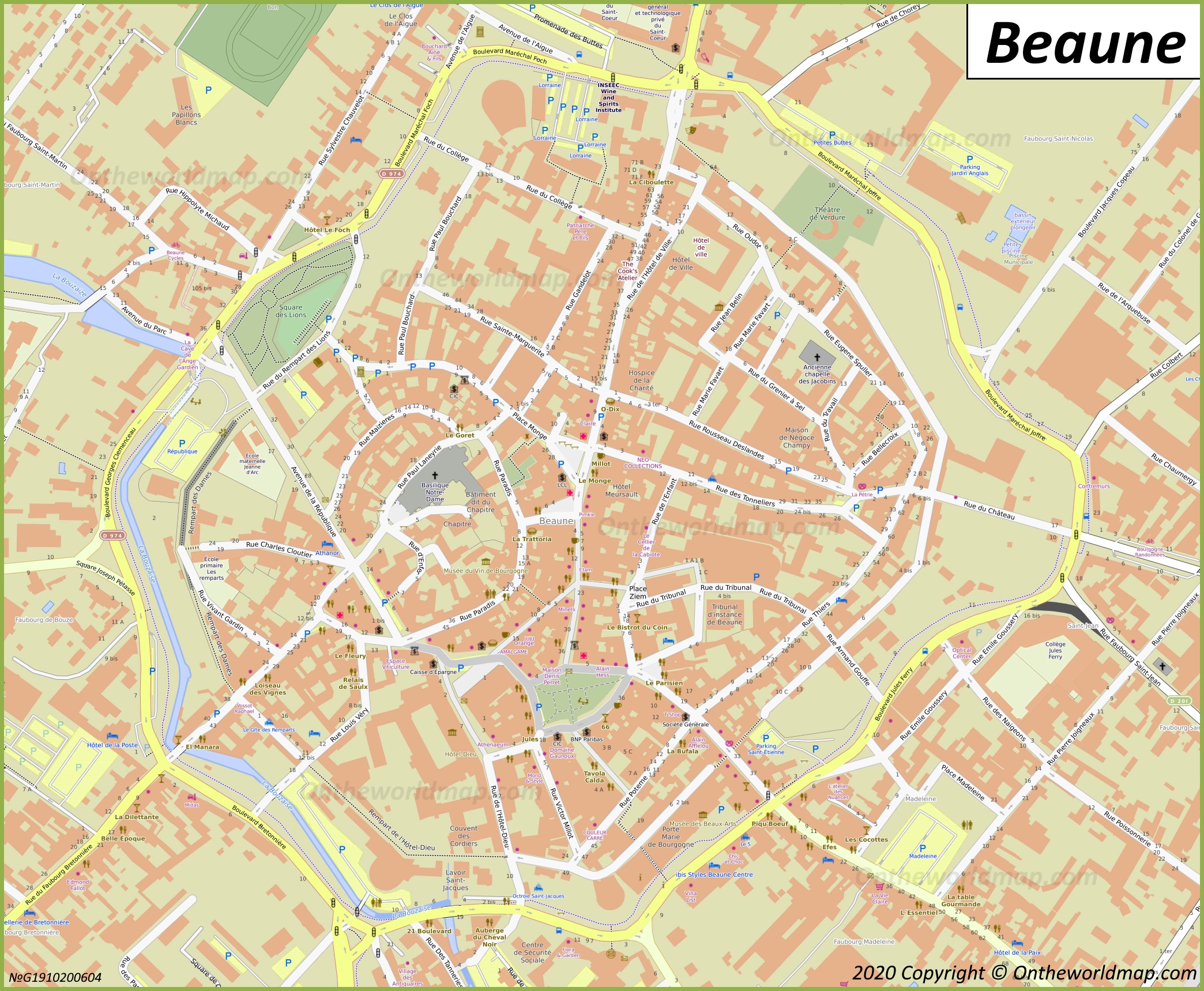 Beaune Maps | France | Maps of Beaune