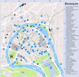 Besançon Old Town Map