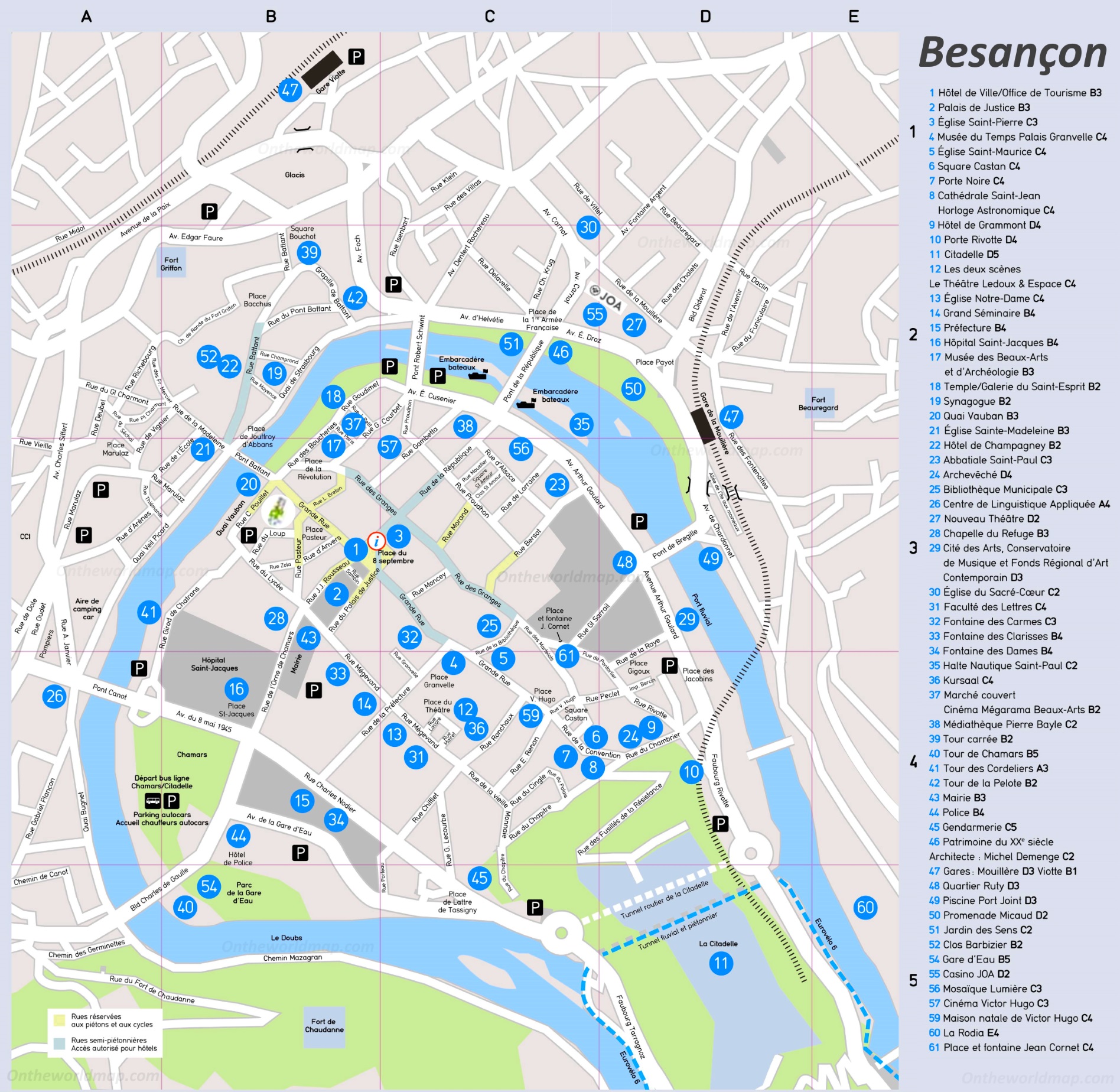 Ville De Besan on Carte Plan Besan on Carte De Besan on 25000 Et 