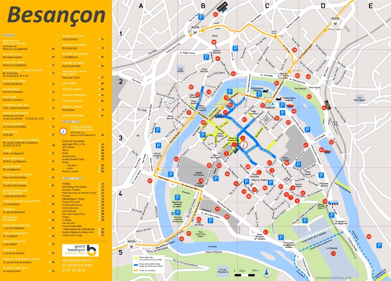 Map of Besançon