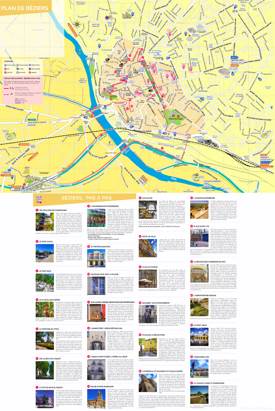 Béziers Tourist Attractions Map