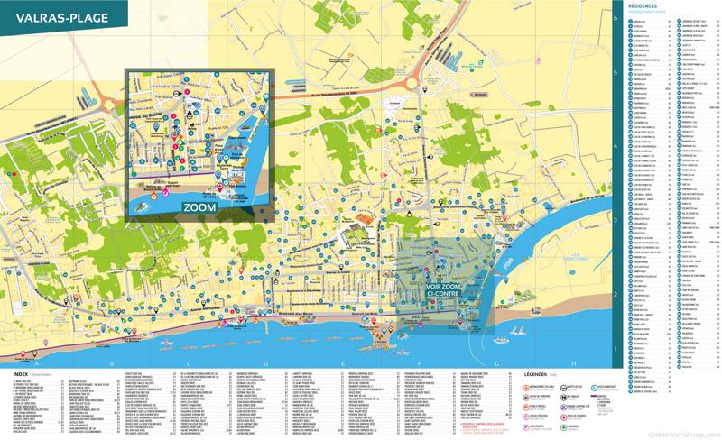 Valras-Plage Accommodation Map