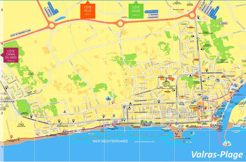 Valras-Plage Tourist Map