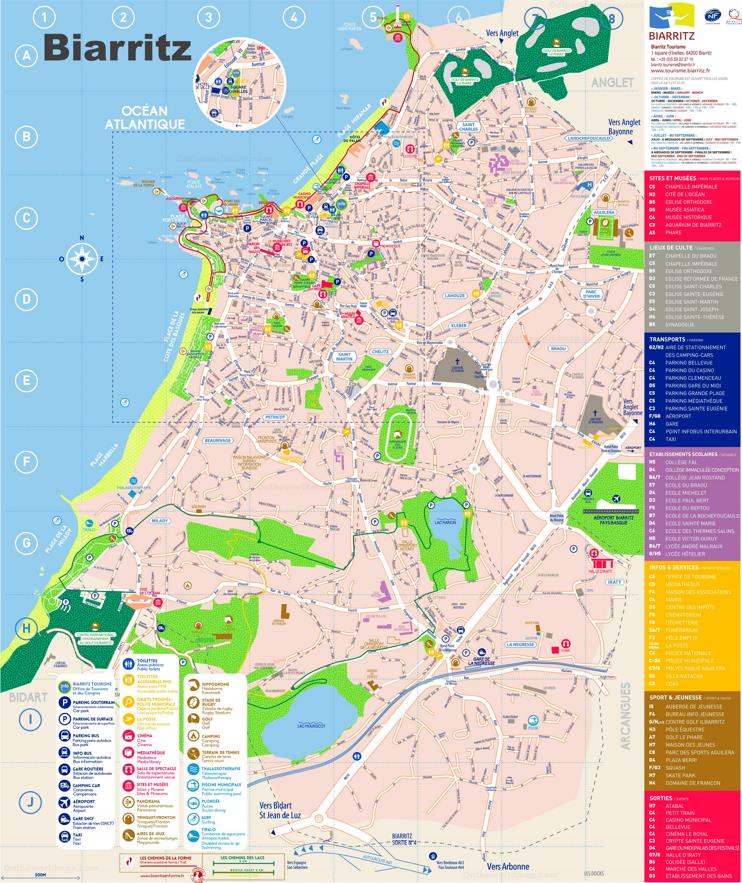 Biarritz Sightseeing Map