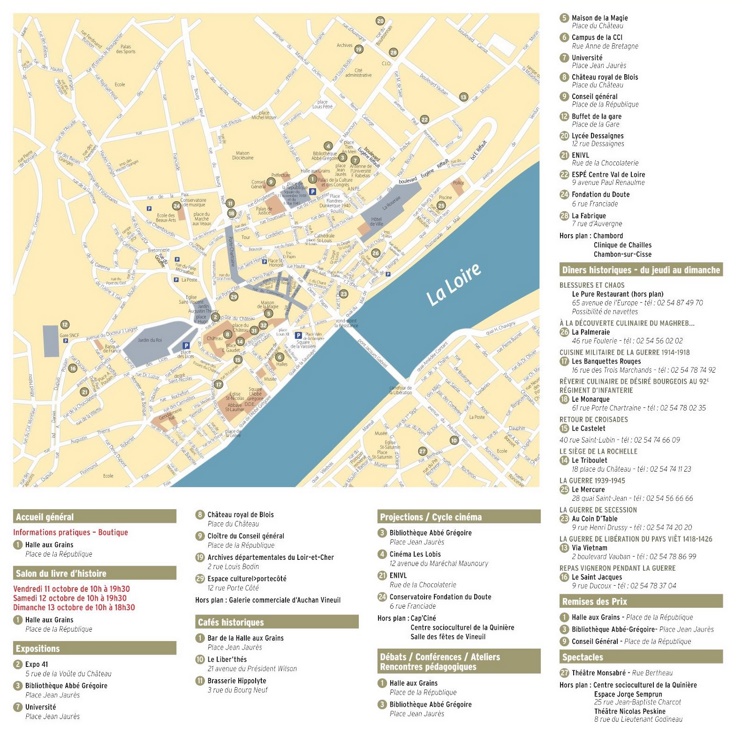 Blois tourist attractions map