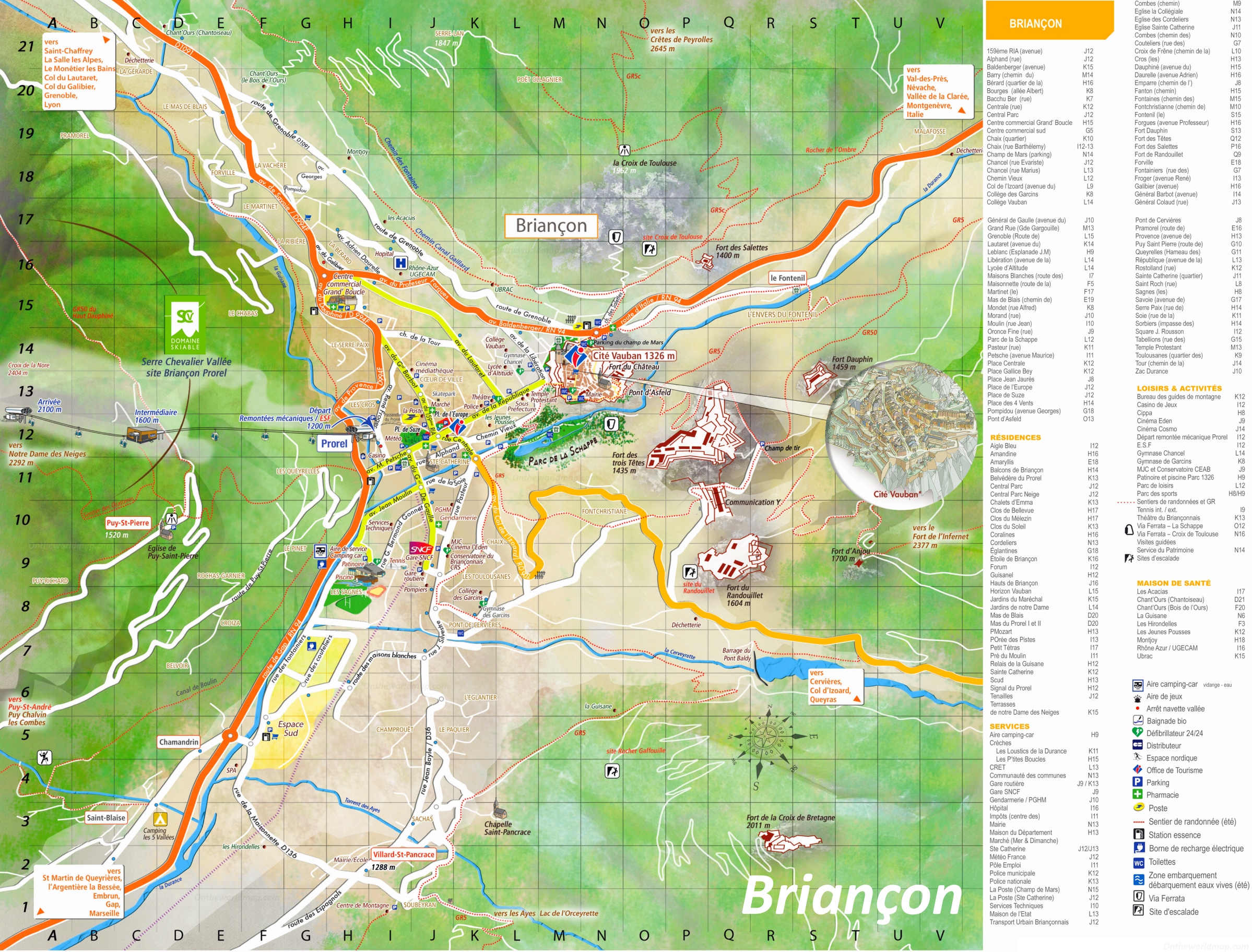 Briançon Tourist Map