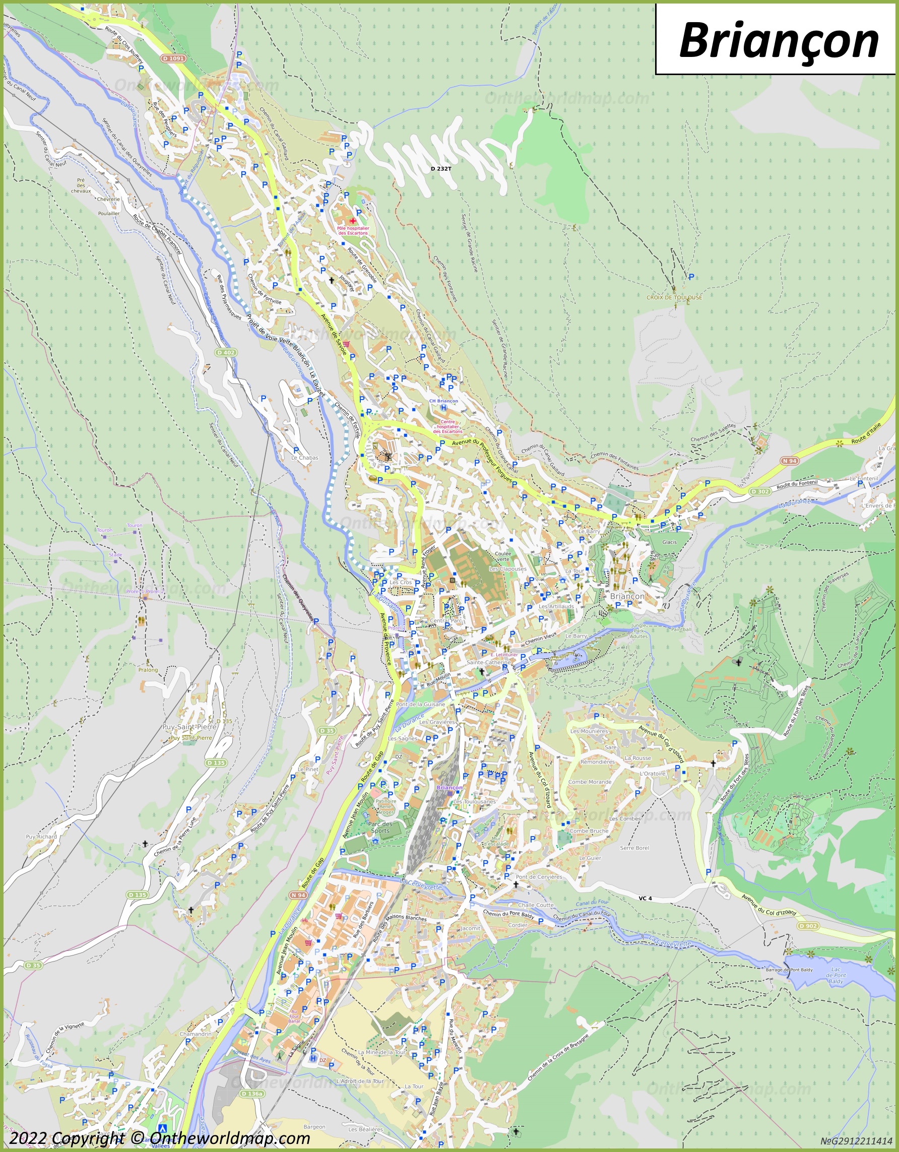 Map of Briançon