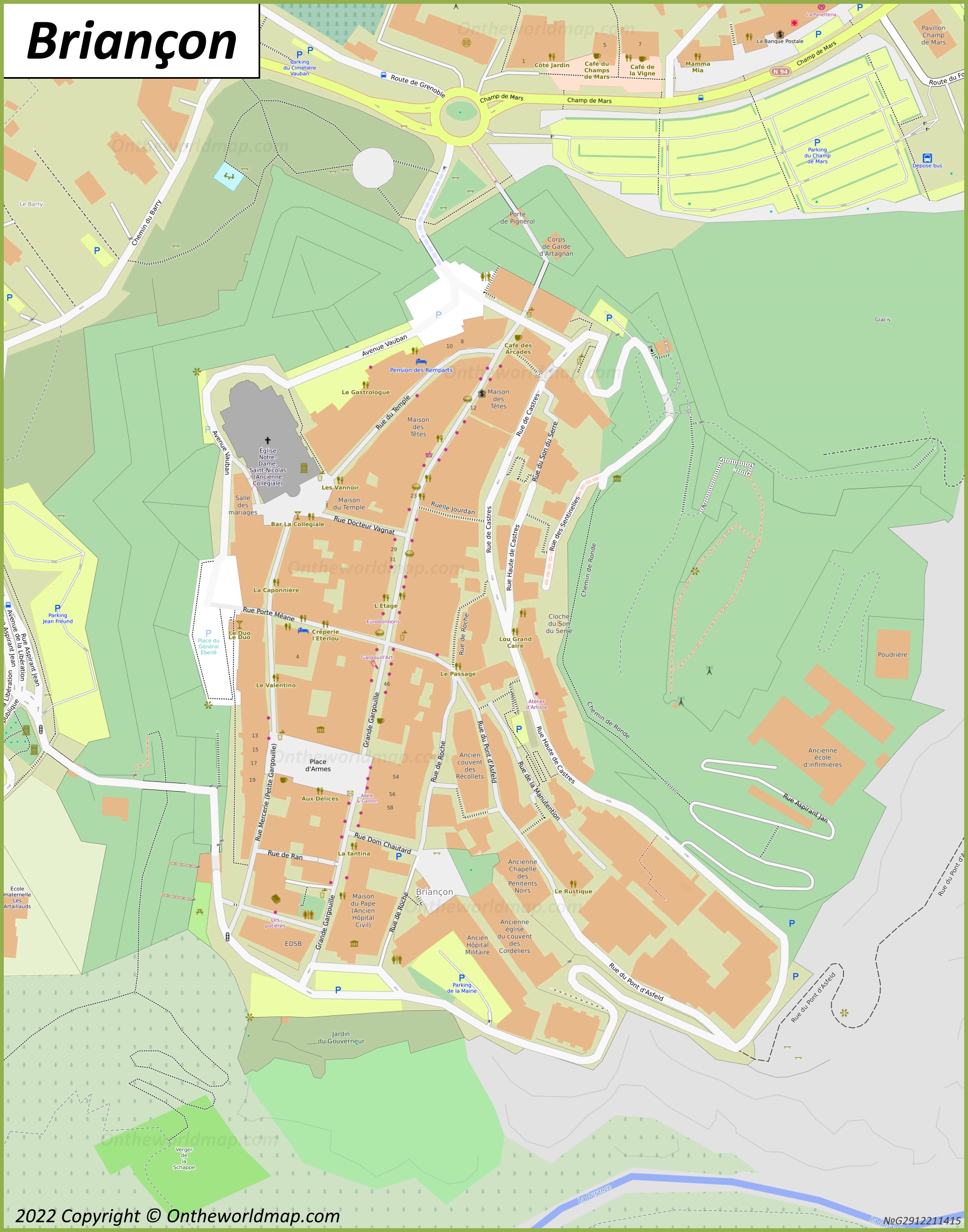 Map of Cité Vauban (Briançon)