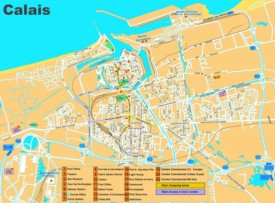 Calais sightseeing map
