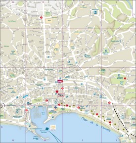 Cannes city center map