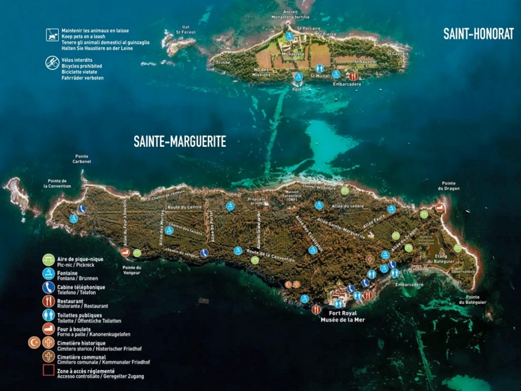 Lerins Islands tourist map