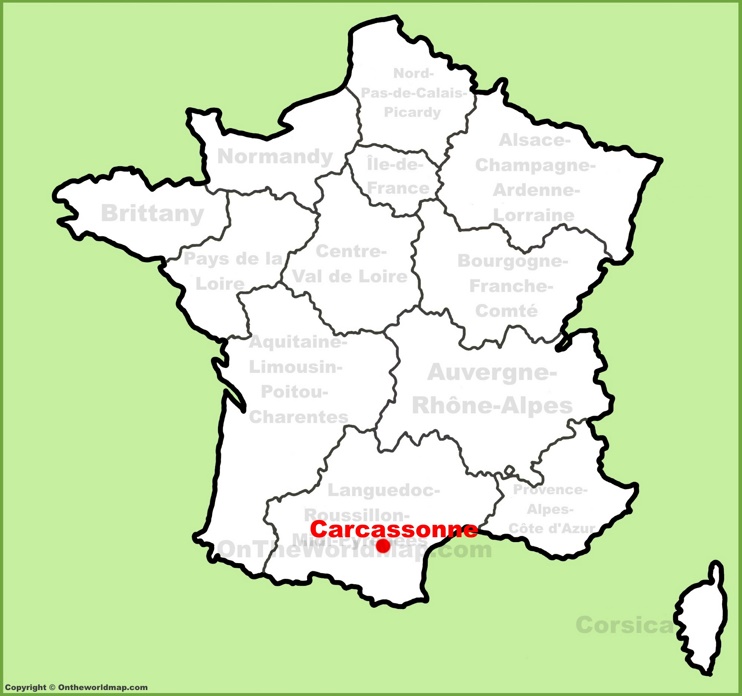 Carcassonne location on the France map