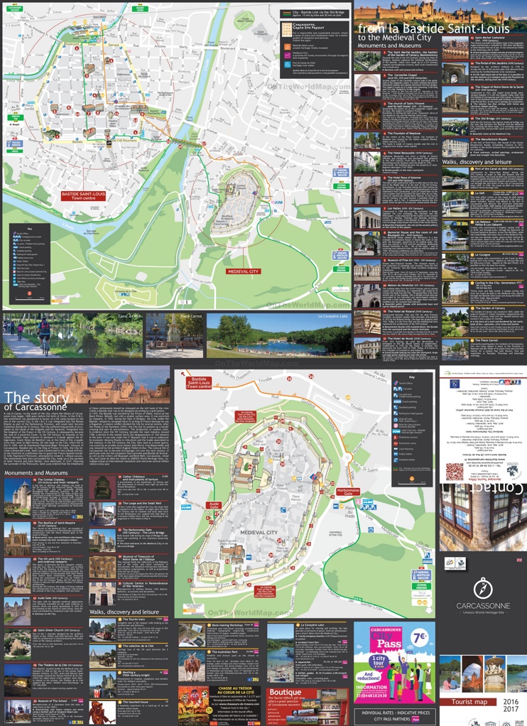 Carcassonne sightseeing map